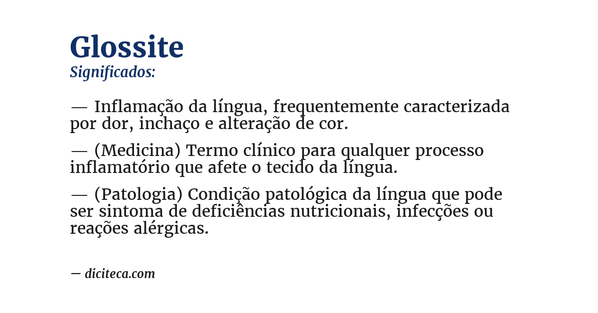 Significado de glossite