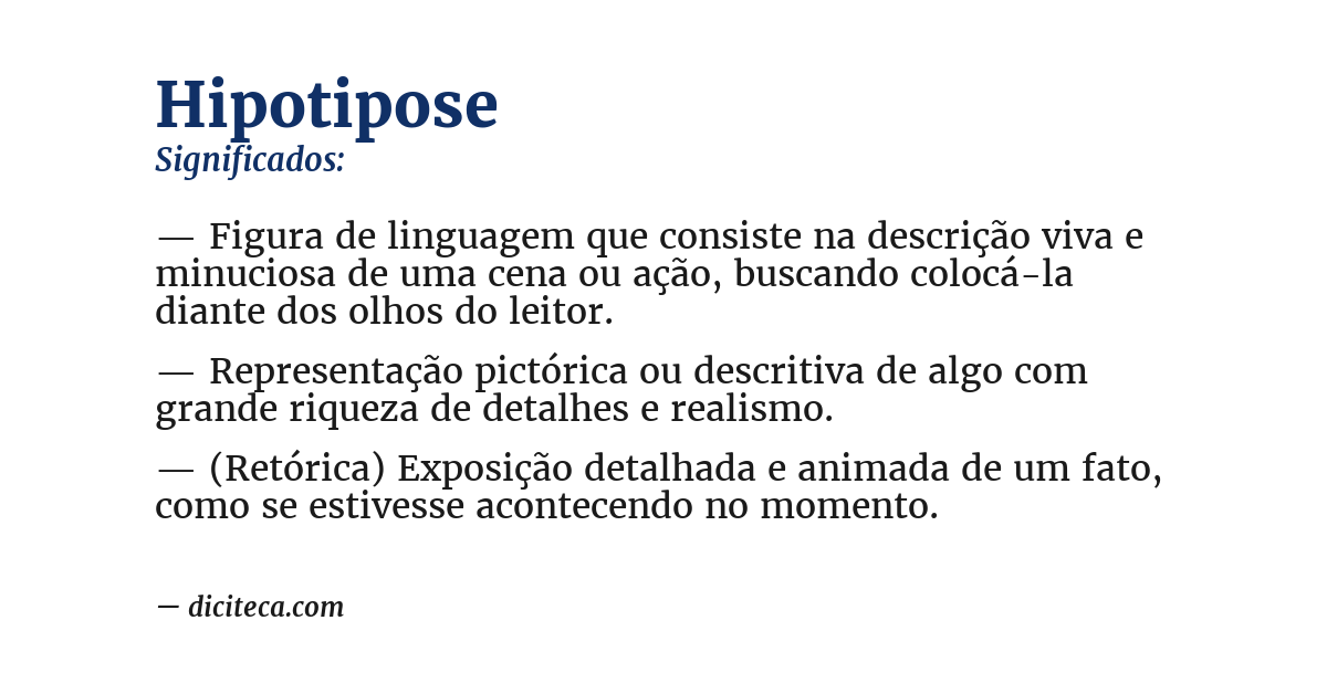 Significado de hipotipose