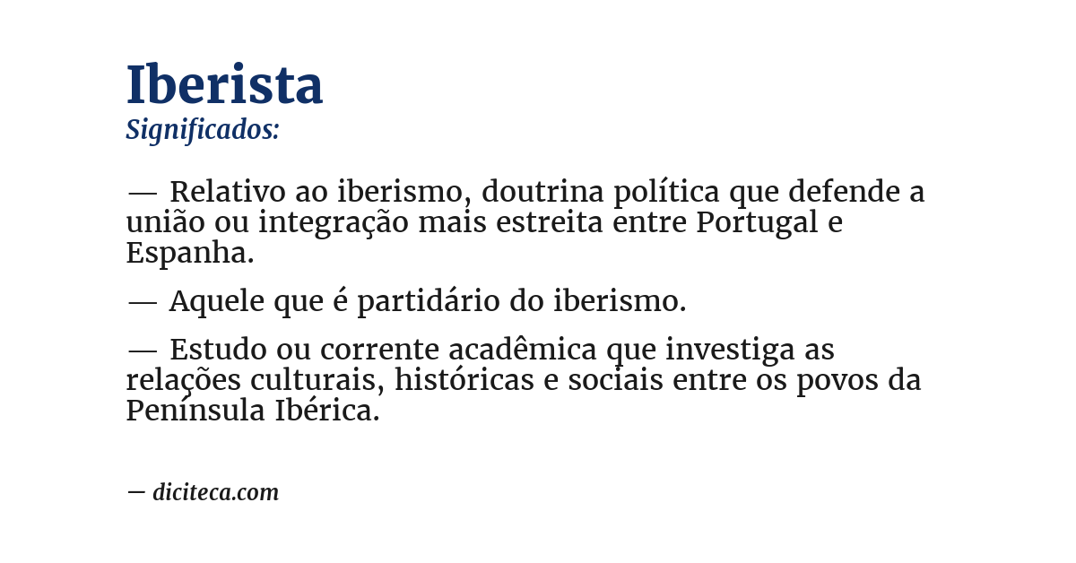 Significado de iberista