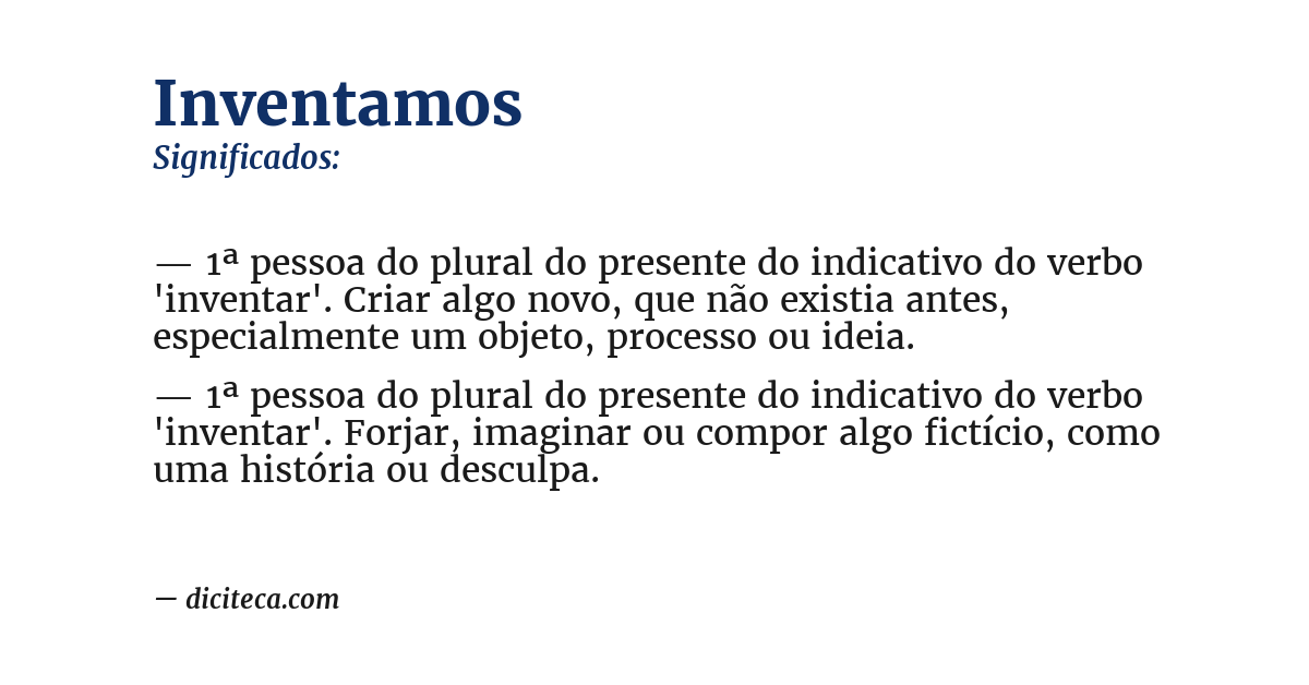 Significado de inventamos