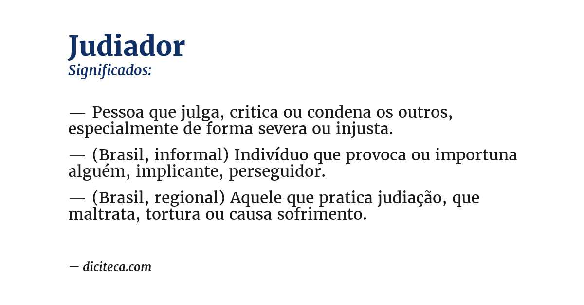 Significado de judiador