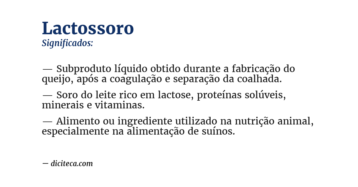 Significado de lactossoro