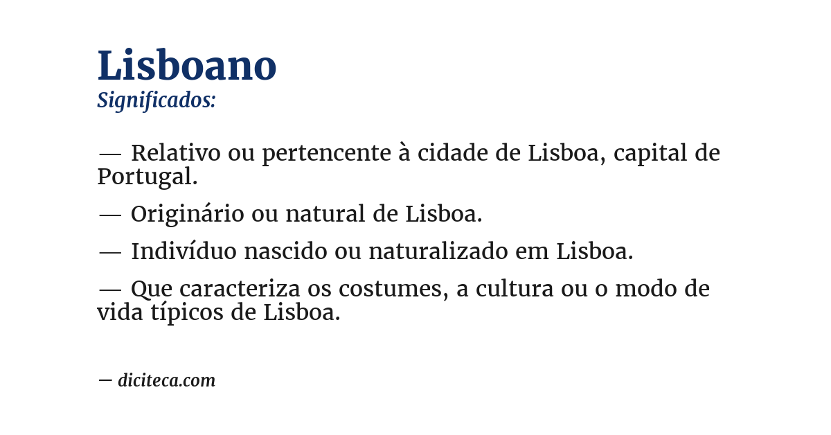 Significado de lisboano