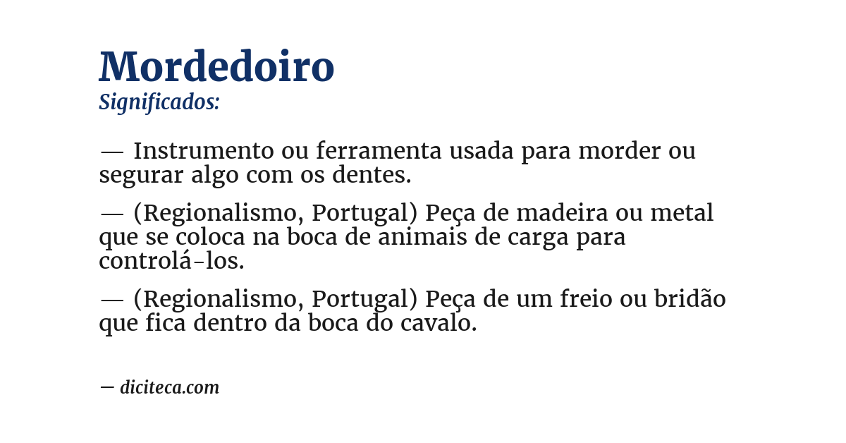 Significado de mordedoiro