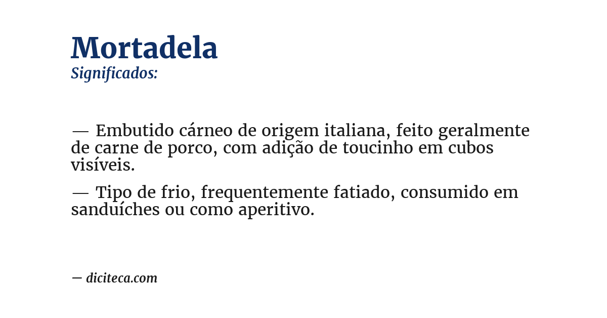 Significado de mortadela