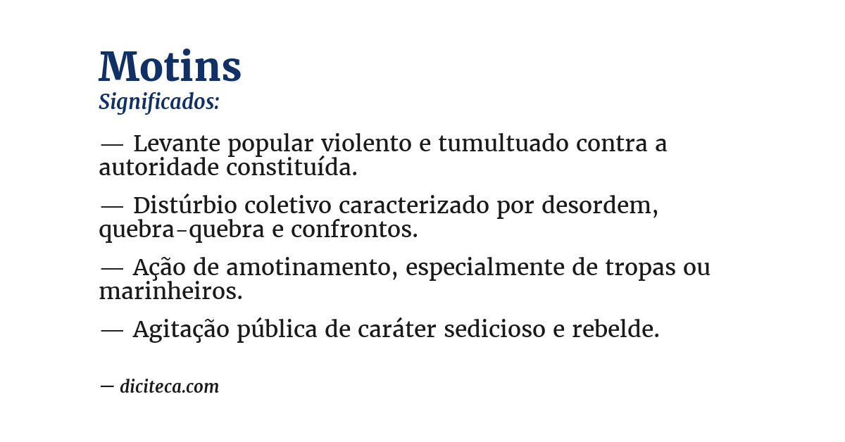 Significado de motins