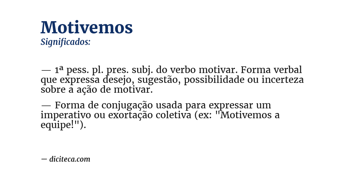 Significado de motivemos