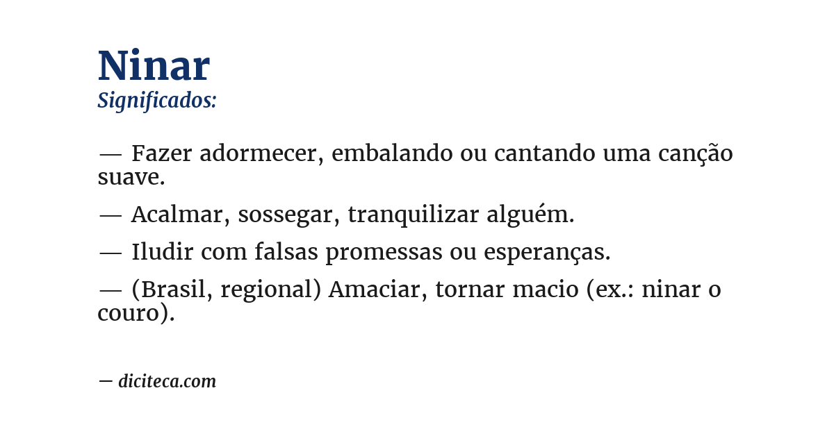 Significado de ninar