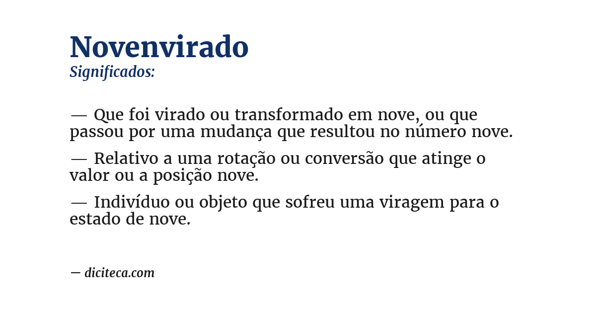 Significado de novenvirado