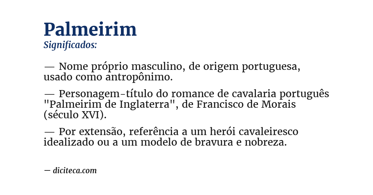 Significado de palmeirim