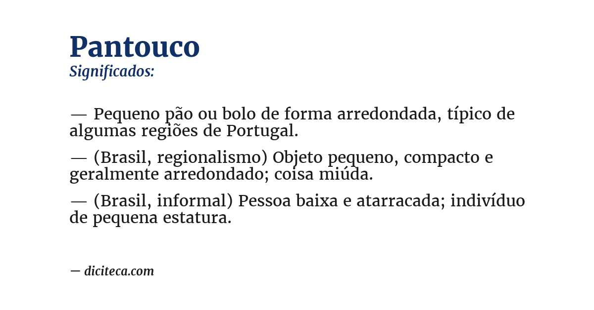 Significado de pantouco