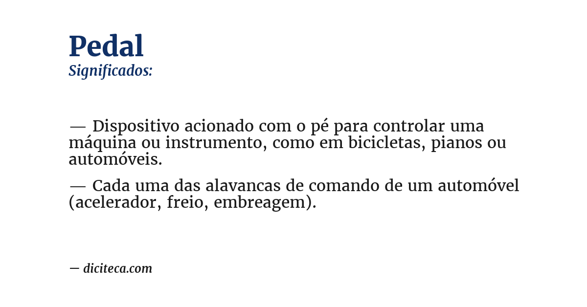 Significado de pedal