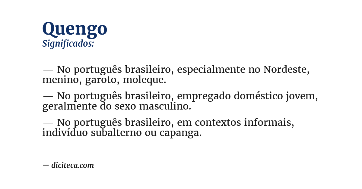 Significado de quengo