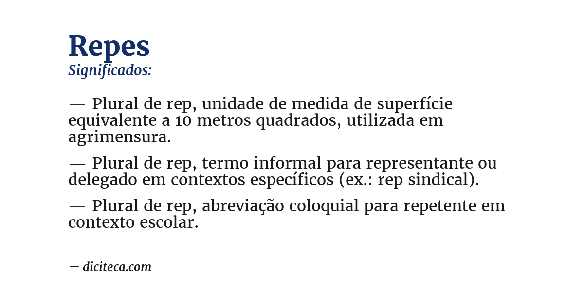 Significado de repes