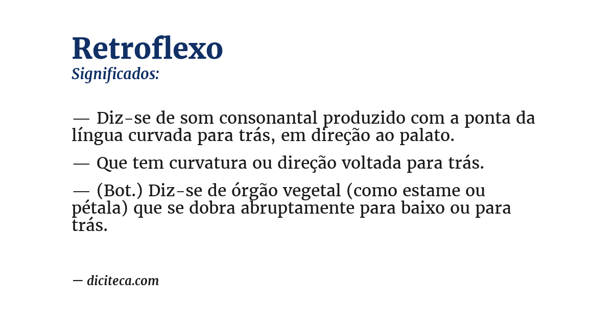 Significado de retroflexo