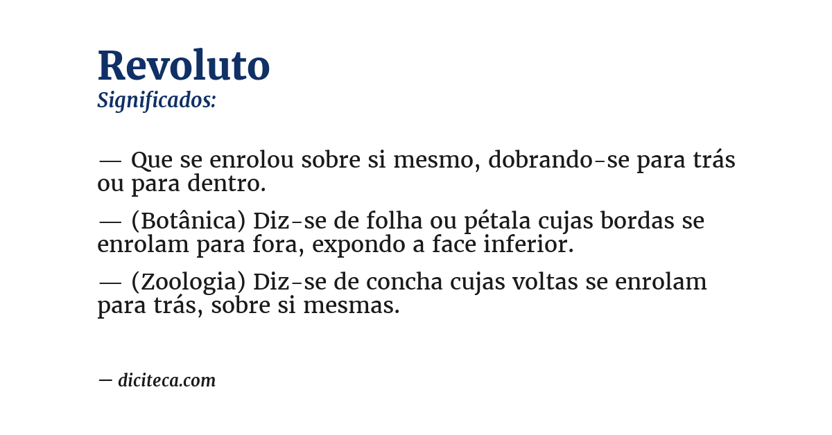 Significado de revoluto