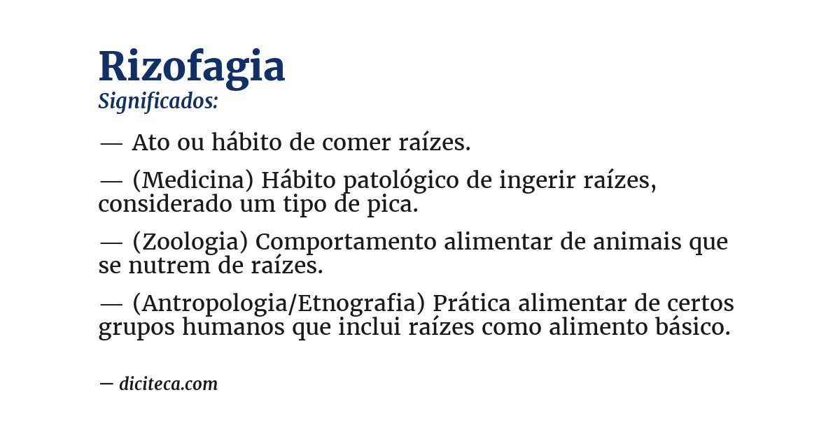 Significado de rizofagia