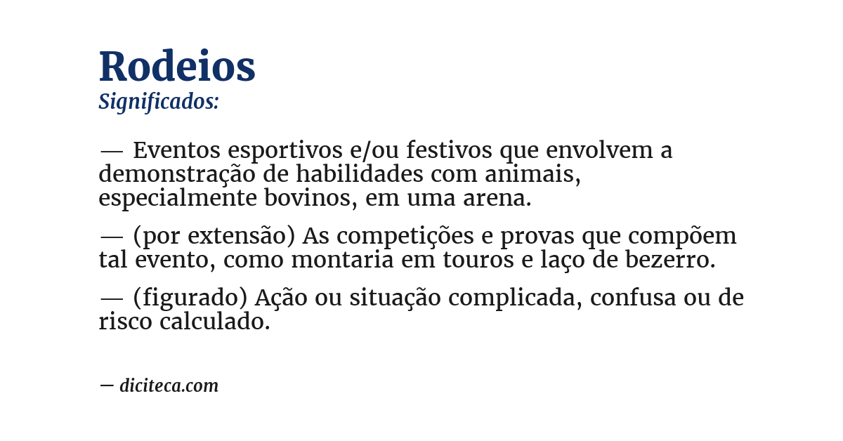 Significado de rodeios