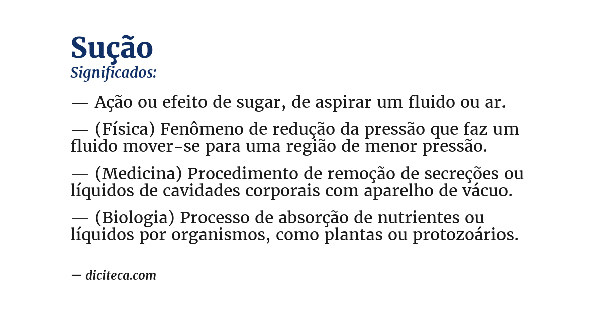 Significado de sução