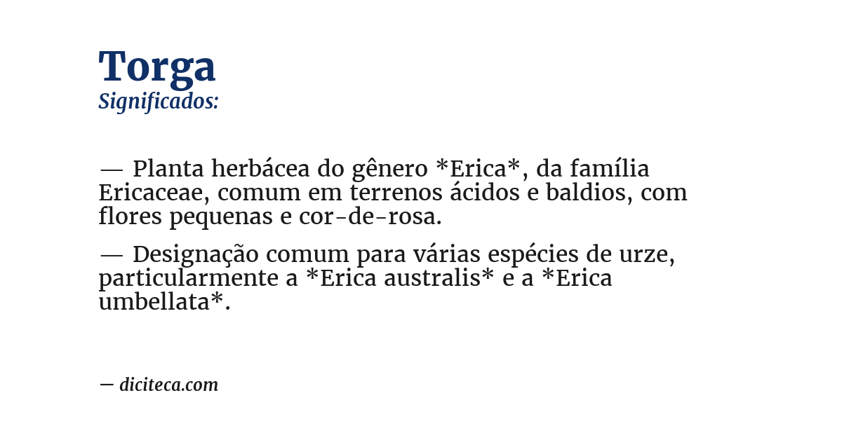 Significado de torga