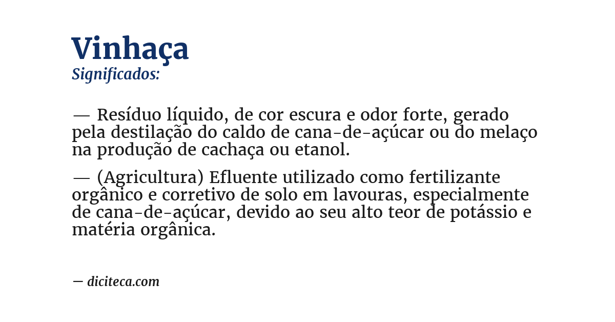 Significado de vinhaça