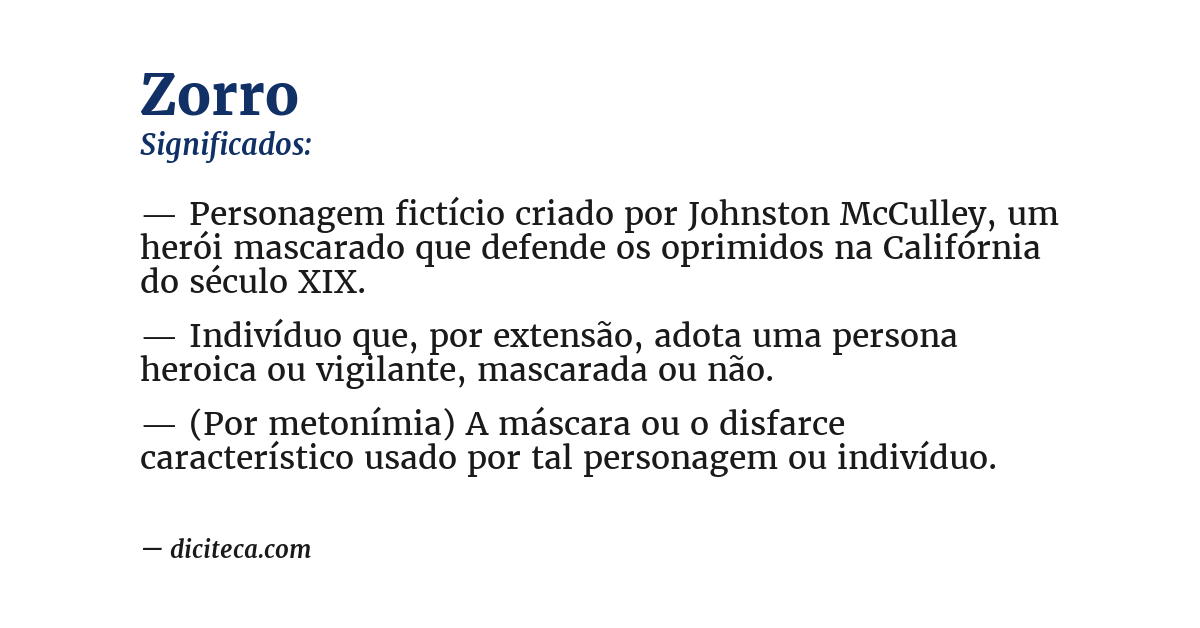 Significado de zorro