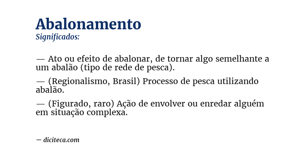 Significado de abalonamento