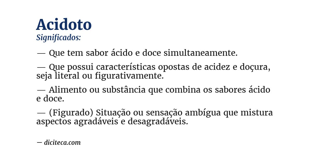 Significado de acidoto
