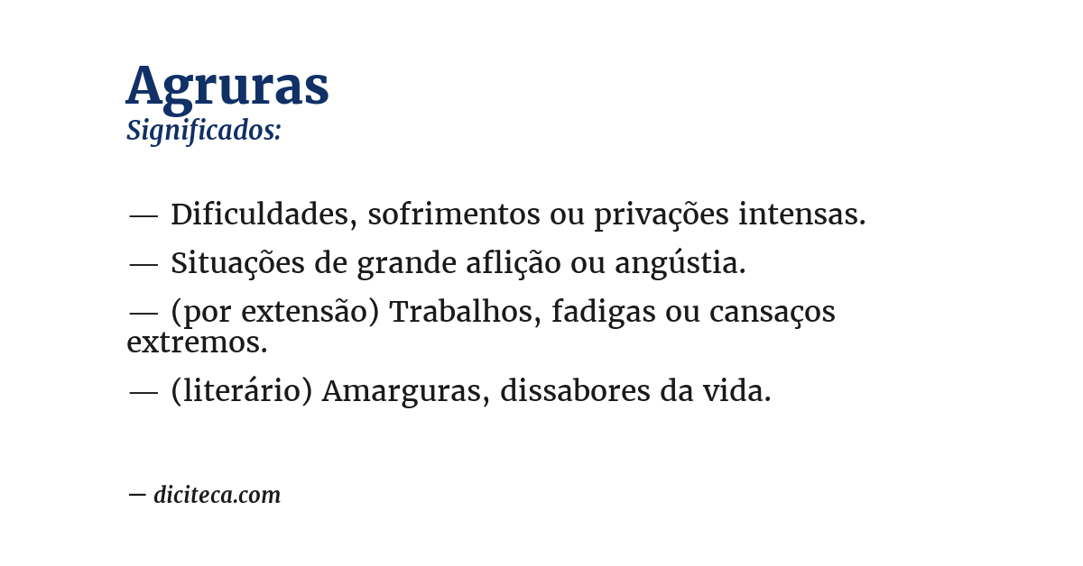Significado de agruras