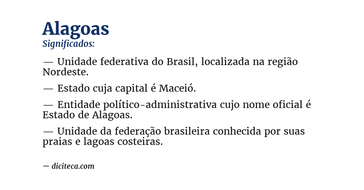 Significado de alagoas