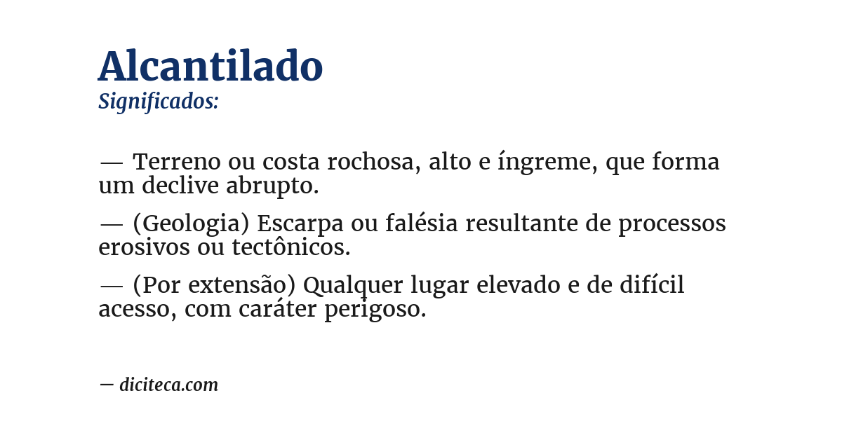Significado de alcantilado