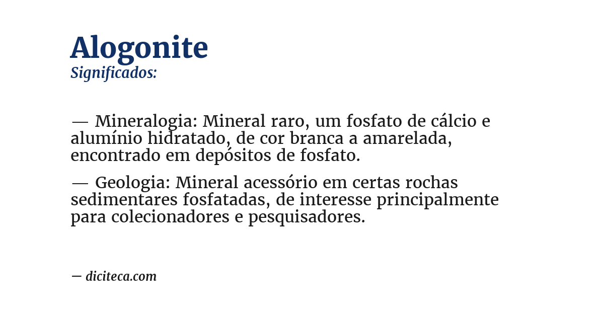 Significado de alogonite