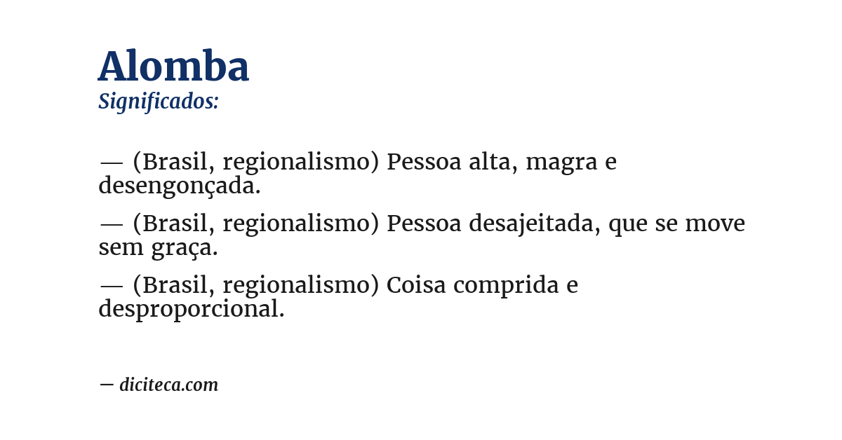 Significado de alomba