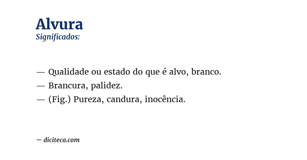 Significado de alvura