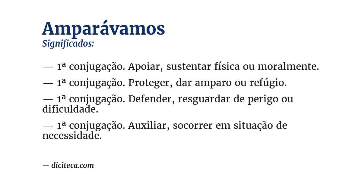 Significado de amparávamos