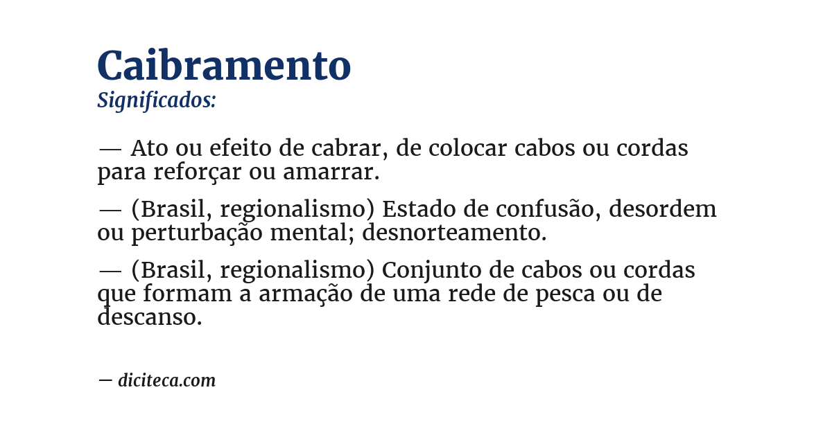 Significado de caibramento