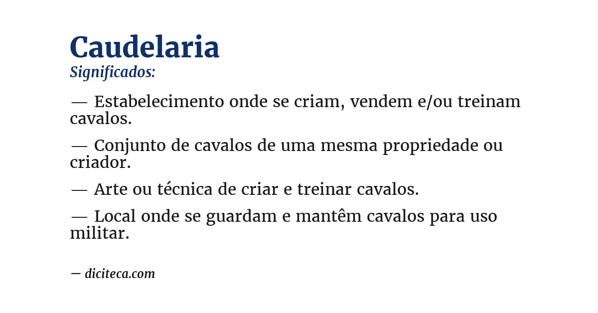 Significado de caudelaria