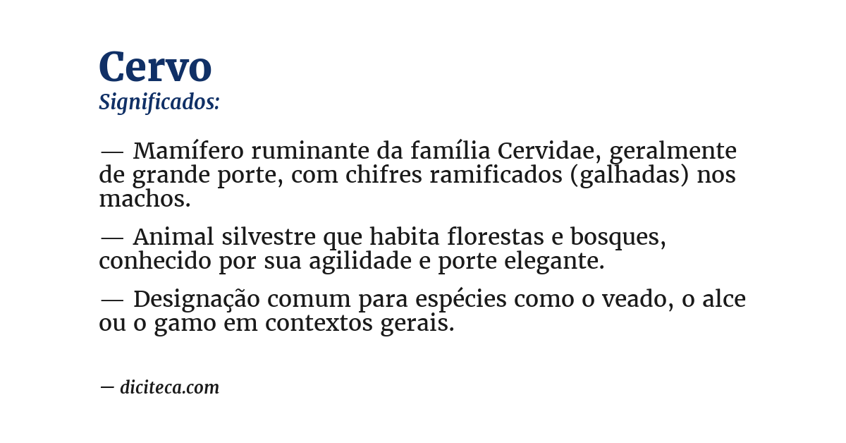 Significado de cervo