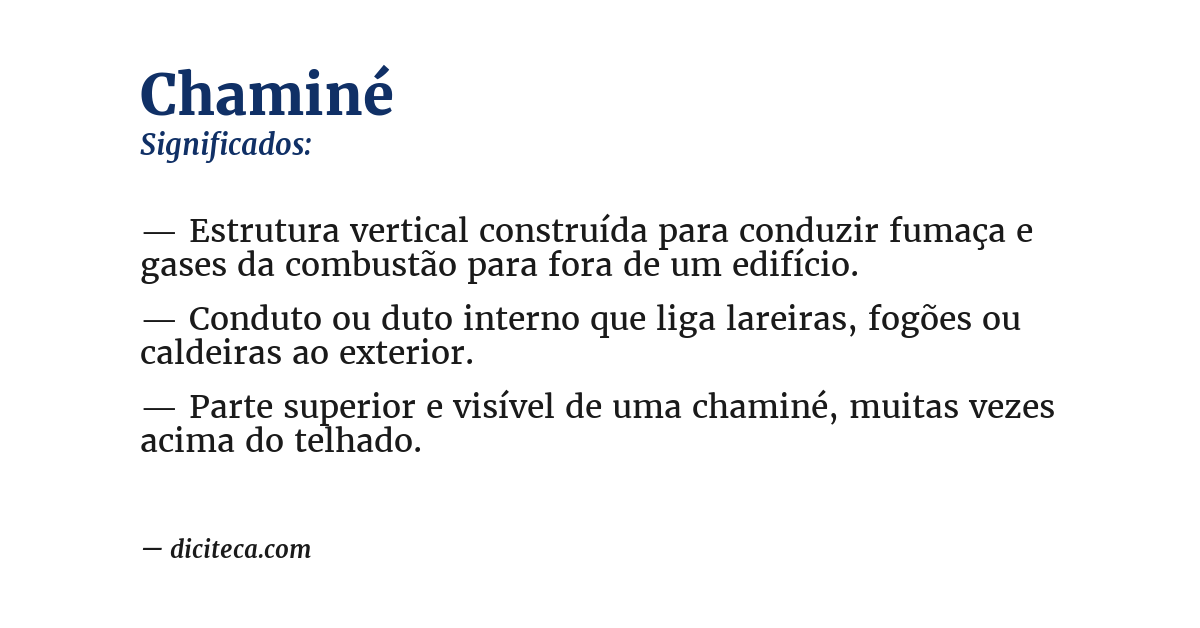 Significado de chaminé