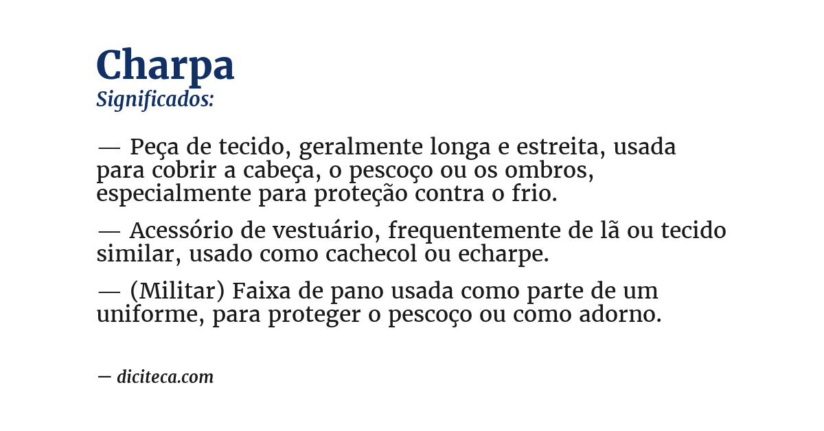 Significado de charpa