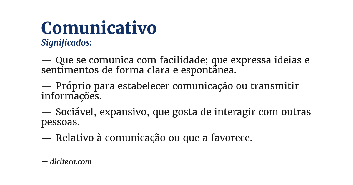 Significado de comunicativo