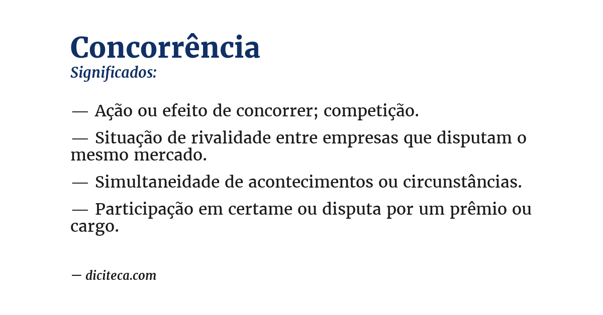 Significado de concorrência