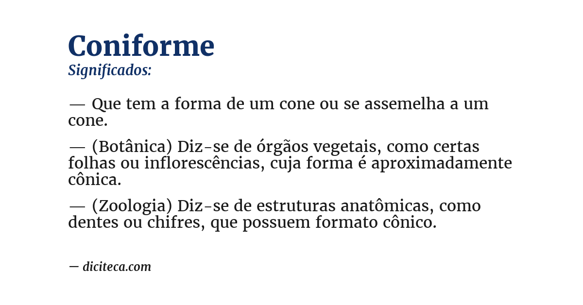 Significado de coniforme