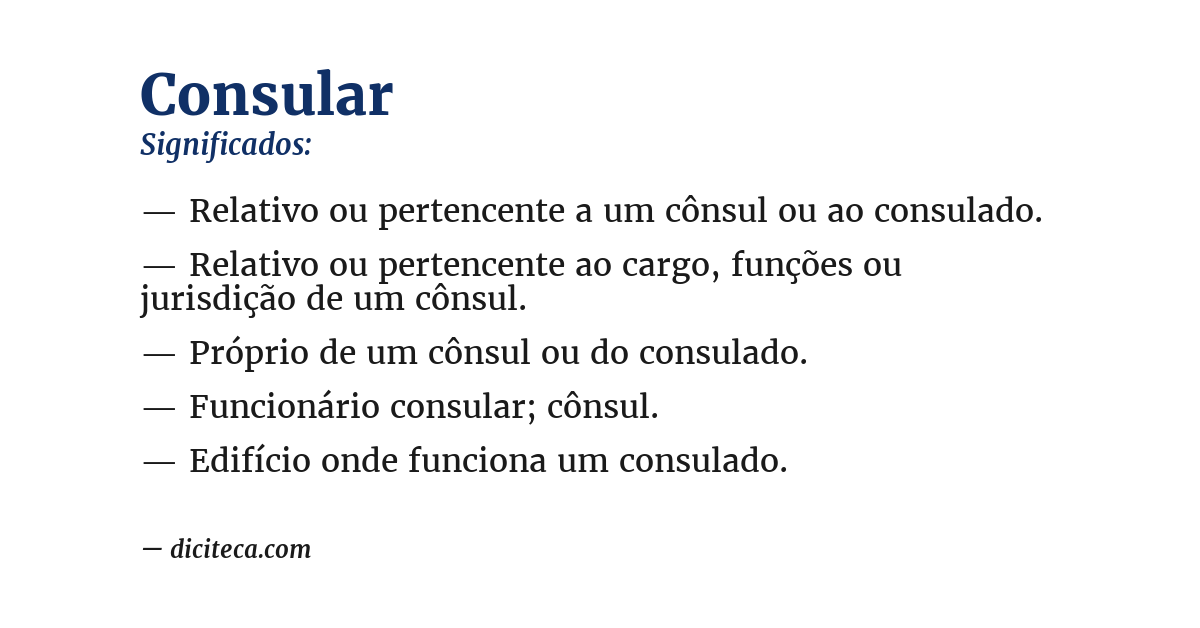 Significado de consular
