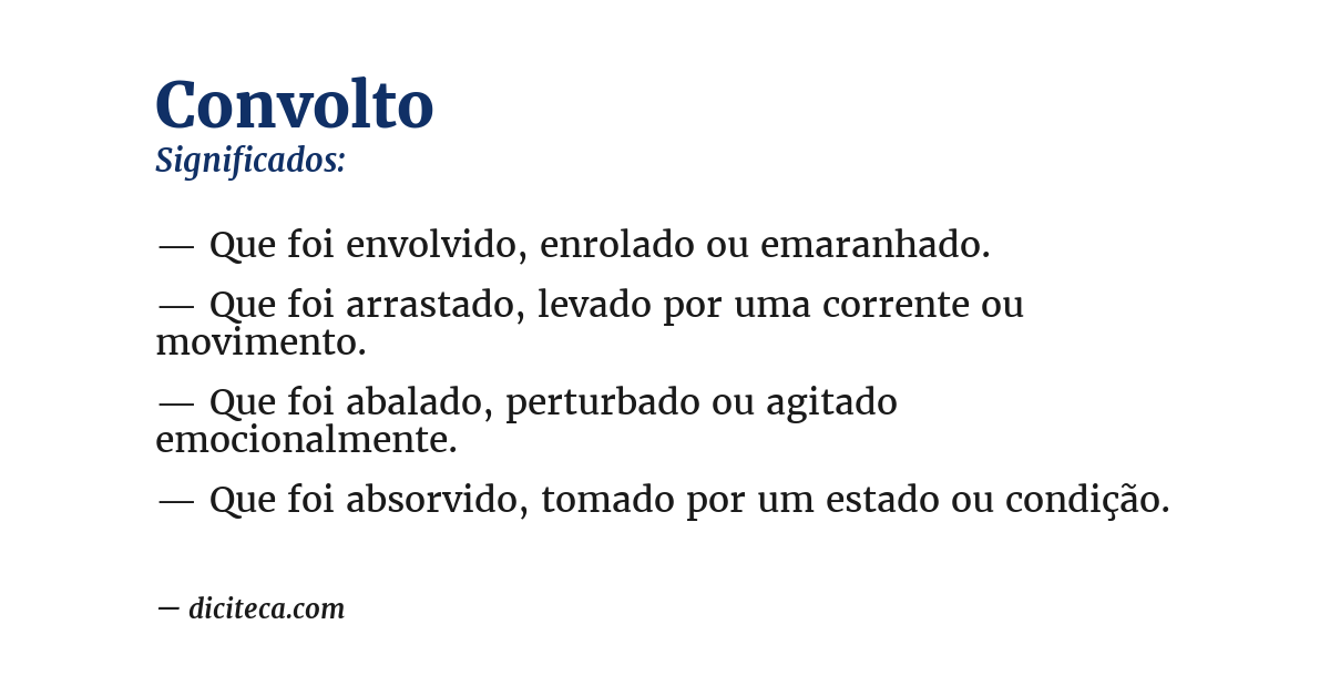 Significado de convolto