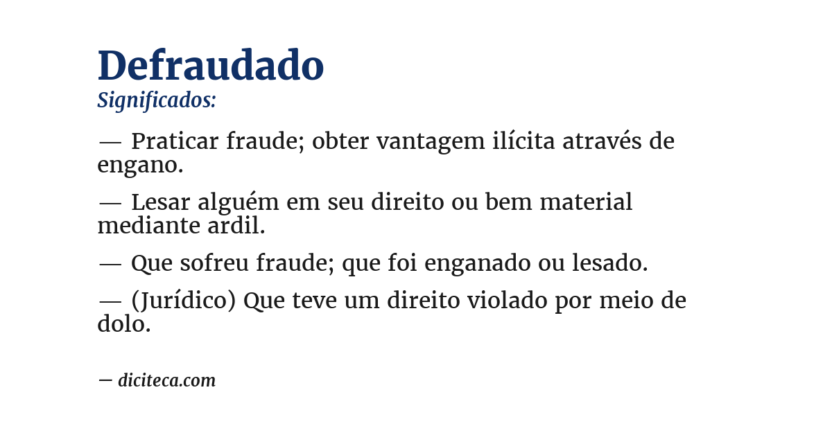 Significado de defraudado