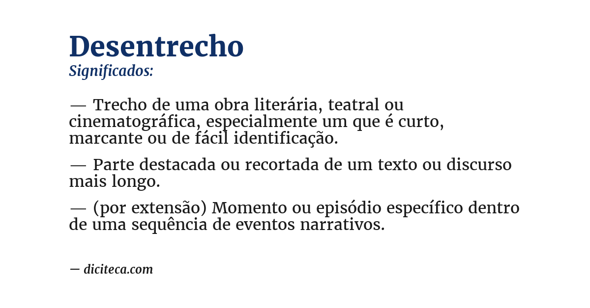 Significado de desentrecho