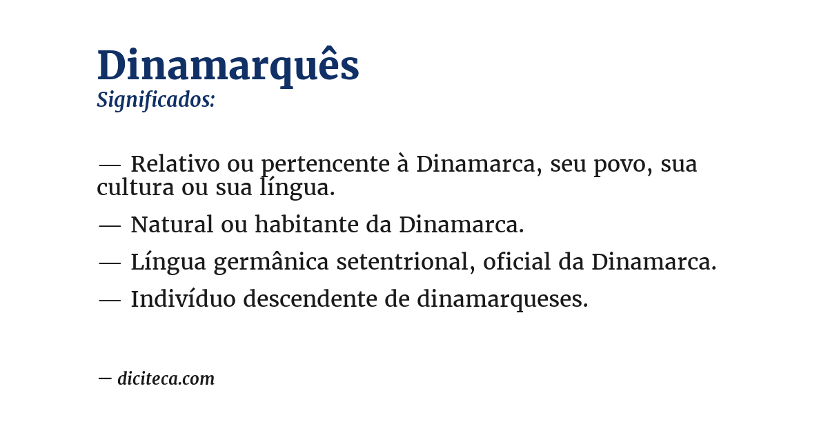 Significado de dinamarquês
