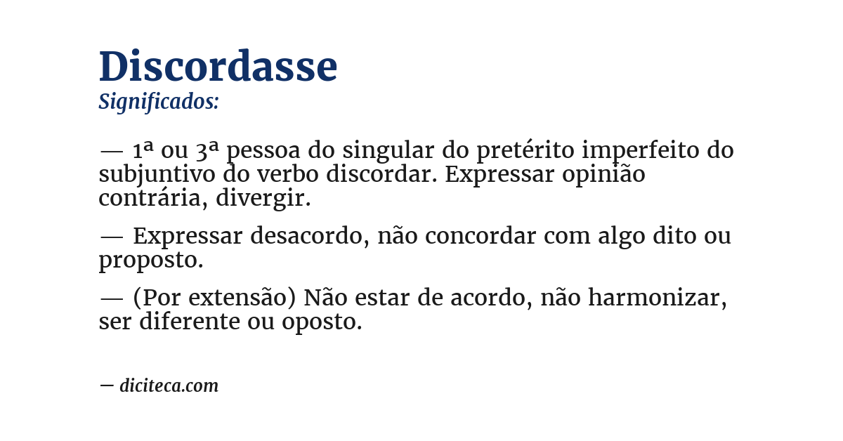Significado de discordasse