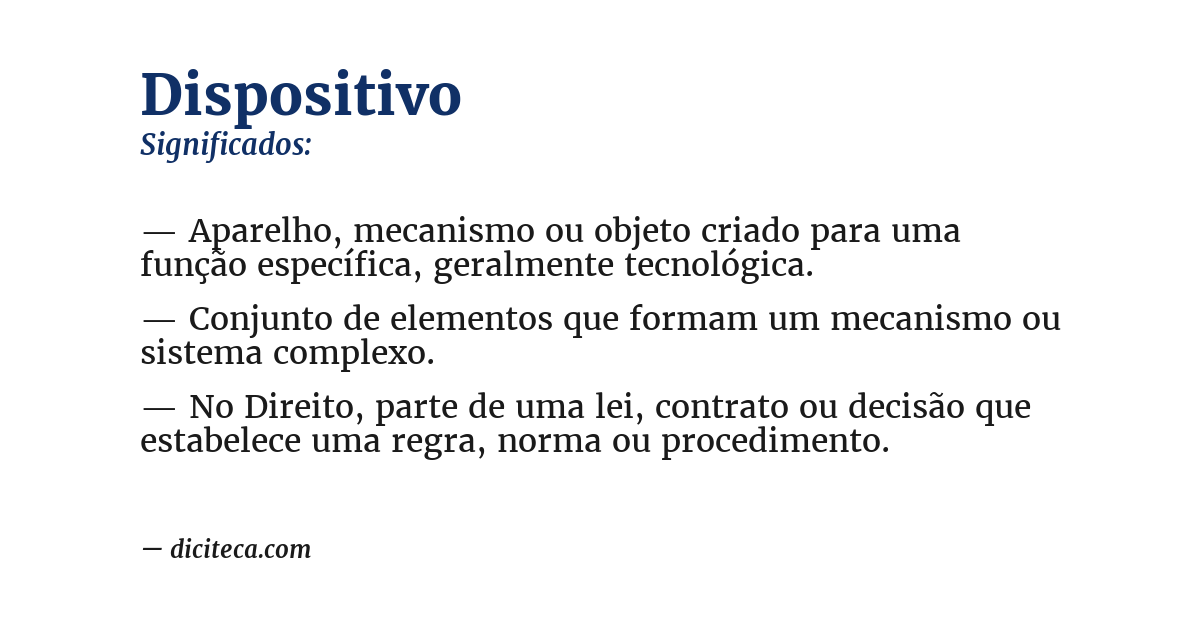 Significado de dispositivo